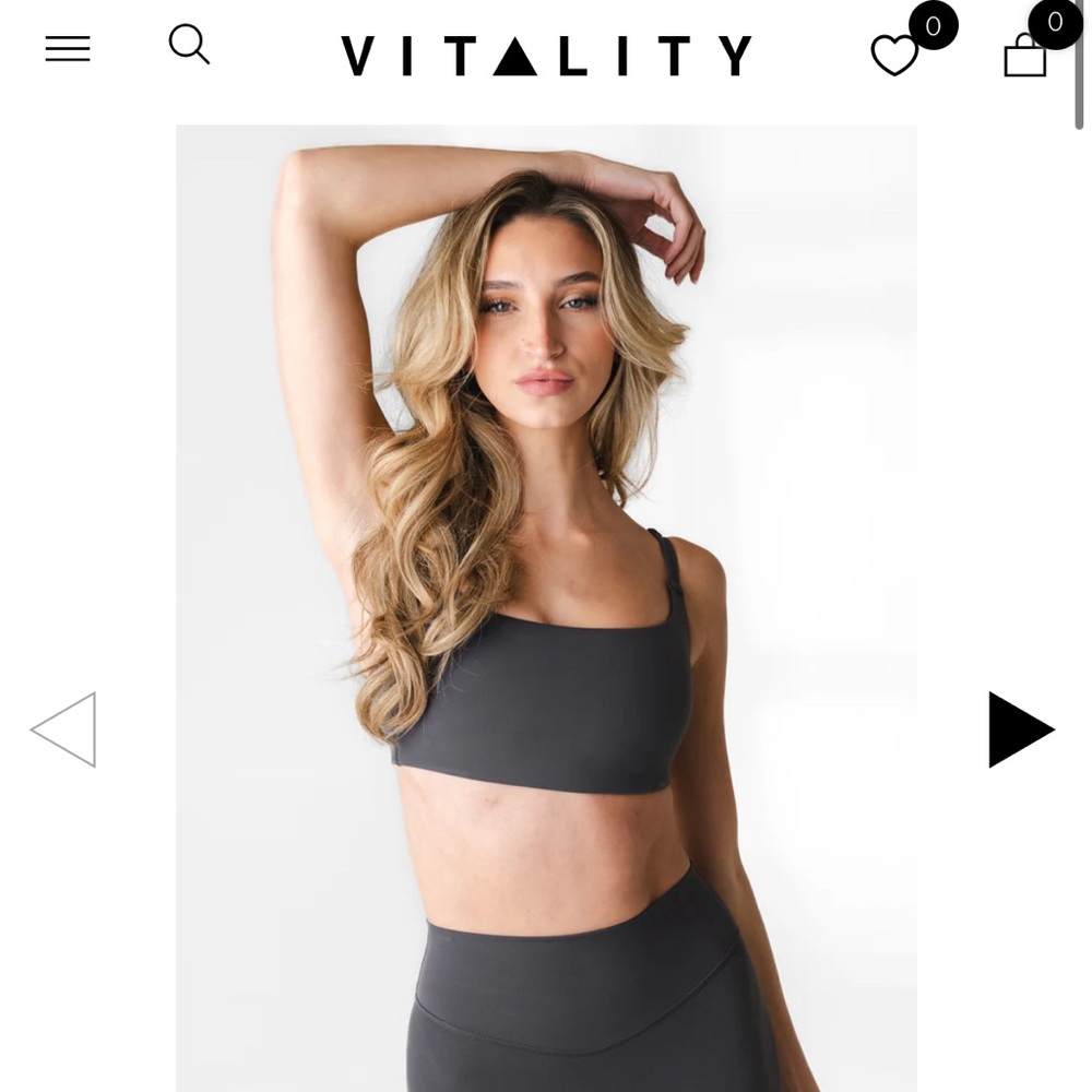 Balance Athletica Vitality Scoop Cloud II Bra - CONCRETE. Size MEDIUM
